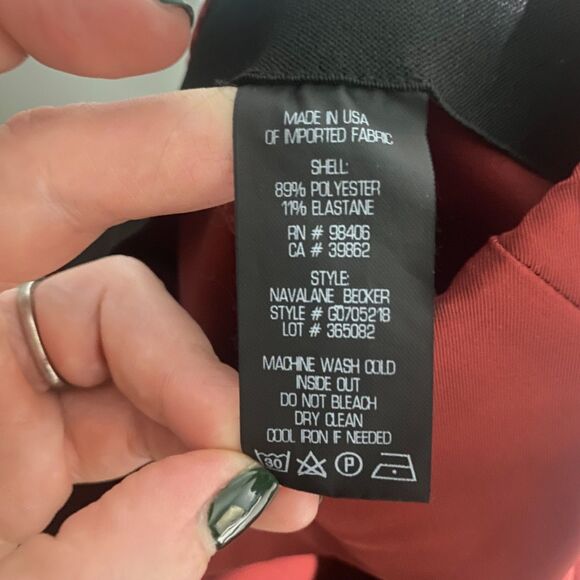 Theory Navalane Becker Pull On Pant - Cherry 2 - Picture 6 of 6